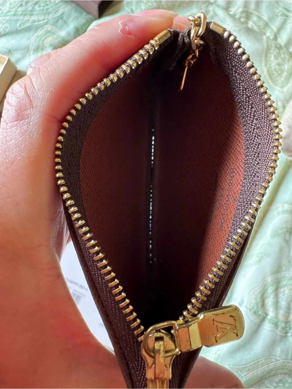 Louis Vuitton Monogram Canvas Key & Card Holder in Brown with Gold Hardware